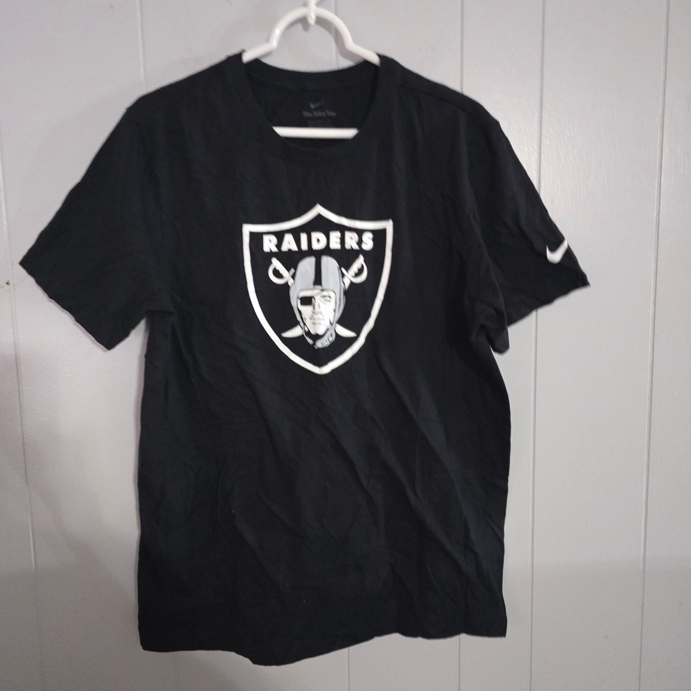 Nike Raiders T-Shirt‎ Mens Large Black Graphic NFL Football Tee